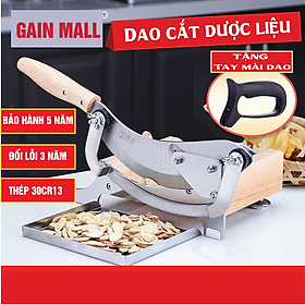 Dao cầu đa năng, máy thái thực phẩm, dao thái nấm, thái củ qủa, dao thái dược liệu, thái nhân sâm, D0281, inox 430 - Tặng tay mài dao