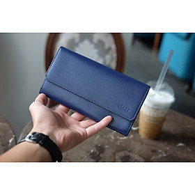 Ví 2 gấp nữ da thật dáng dài có quai đeo chéo WALLET KON- HP72