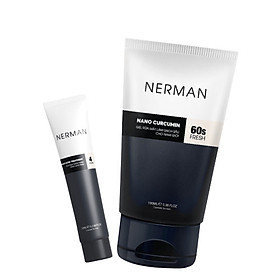 Combo ngừa mụn Nerman Anti-Acne giành cho nam giới làm sạch sâu ngăn ngừa mụn chống viêm kháng khuẩn