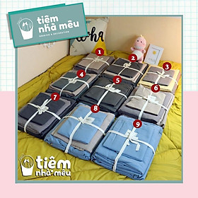 Bộ Chăn Ga Gốim6/m8/2m -Tiệm Nhà MêuSet 4 Món 2 Vỏ gối ,drap , vỏ chăn Cotton TC Thấm Hút Tốt