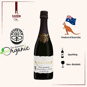 Vang sủi Robinvale Grape Sparkling 750ml - Không Cồn Organic - Ruby (Nho đỏ)