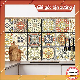 Decal Gạch Bông C1 - Set 30 ô 20x20cm - Decal dán tường, bếp, Trang trí nhà cửa