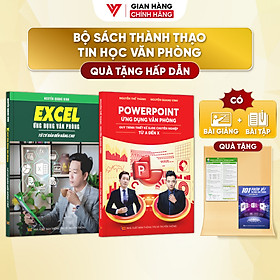 Combo 2 Sách Excel - Power Point ĐÀO TẠO TIN HỌC Chuyên Ứng Dụng Văn Phòng Tặng Kèm Video Khóa Học