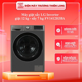 Máy giặt sấy LG Inverter giặt 12 kg - sấy 7 kg FV1412H3BA - HÀNG CHÍNH HÃNG  - CHỈ GIAO HCM