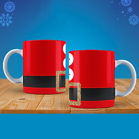 Cốc Giáng sinh Ông già Noel cúc áo