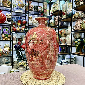 Mua Bình tích lộc phong thủy Phúc - Đức - Tài - Lộc vẽ vàng 24k  gốm sứ cao cấp Bát Tràng H50