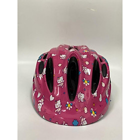 Mũ bảo hiểm xe đạp tẻ em protec bé gái màu hồng