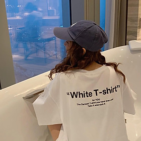 Áo Thun Tay Lỡ Unisex WHITE BLACK T-SHIRT Form Rộng