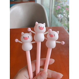 Combo 3 bút gel mực đen thú đáng yêu