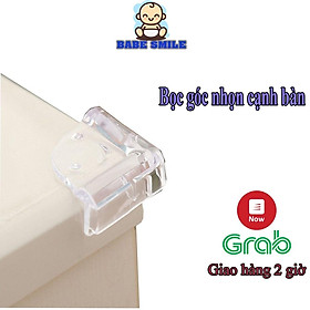 Bọc góc bàn silicon Babe Smile kính gỗ góc nhọn an toàn cho bé che đậy bộ 4 chiếc sk346