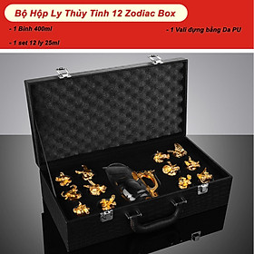 Bộ Hộp Ly Thủy Tinh 12 Zodiac Box Quà Tặng