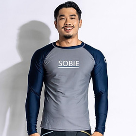 Áo Bơi Nam Tay Dài Grey Navy Sobie