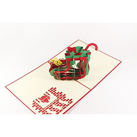Thiệp 3D Giáng Sinh - Chiếc Tất Và Những Món Quà - NOT01