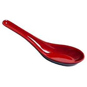 Mua Thìa Ăn Cơm Melamine - Thìa Súp Nhựa Phíp Ăn Chè Màu Đen Đỏ