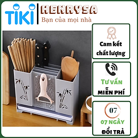 Mua Kệ cắm dao  đũa  muỗng bằng nhựa hình trúc xinh - HENRYSA