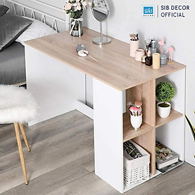 Mua Bàn Làm Việc Nhỏ Xinh SIB Decor Màu Trắng Phối Oak BLV86