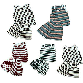 Combo 3-5 bộ ba lỗ kẻ bé trai 6-14kg
