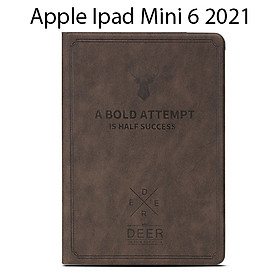 Bao Da Cover Dành Cho Apple Ipad Mini 6 2021 Vân Da Tuần Lộc Hỗ Trợ Smart Cover
