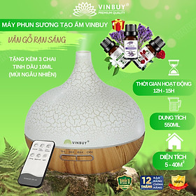 Máy phun sương tạo độ ẩm không khí dung tích lớn 550ml - cấp ẩm cho da, phòng điều hòa, khuếch tán tinh dầu - Chĩnh Hãng - VinBuy