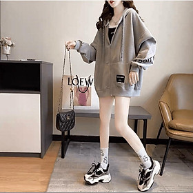 Áo khoác nỉ dây kéo form to y hình thời trang trẻ trung , hottrend dành cho các bạn nữ LANA FASHION