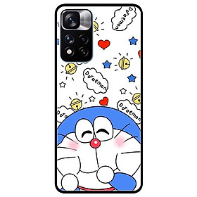 Ốp lưng dành cho Xiaomi Redmi Note 11 Pro 5G ( Bản Nội Địa ) mẫu Đô-rê-mon Nền Trắng