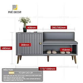 Mua TỦ GIÀY CAO CẤP - TG50 - Dáng ngang 100x30x49