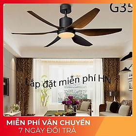 Mua Quạt trần đèn_quạt có đèn_quạt trần trang trí phòng khách 6 cánh G35 có chế độ đảo chiều kèm điều khiển từ xa thông minh