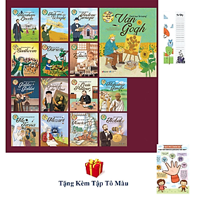 Combo 15 Cuốn Những Bộ Óc Vĩ Đại + Tặng Kèm Tập Tô Màu Bất Kỳ Cho Bé + Poster Quy tắc năm ngón tay An Toàn Cho Con Yêu + Bookmark Cú Mèo 