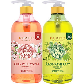Combo 2 Sữa Tắm Purité De Prôvence Hoa Anh Đào + Tinh Dầu Thơm Aroma 850ml