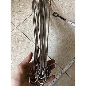 Que xiên nướng thịt inox không rỉ dài 50cm