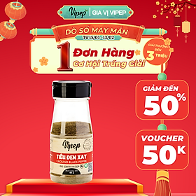 Tiêu Đen Xay Tự Nhiên Vipep Hũ Nhựa 50g