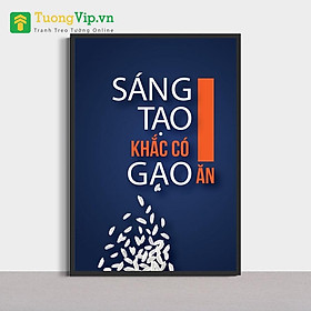 Tranh Nghệ Thuật - Tranh Canvas Treo Tường Sáng Tạo Khắc Có Gạo Ăn Mẫu 2