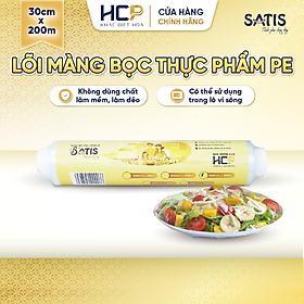 Mua Lõi Màng Bọc Thực Phẩm PE SATIS 30cm x 200m Không Chứa Chất Phụ Gia Gây Hại Sức Khỏe Dùng Được Cho Lò Vi Sóng