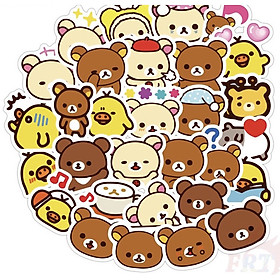 Set 30 sticker Rilakkuma hình dán có ép lụa