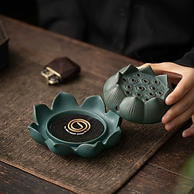 Mua Lư trầm để đốt hương vòng bằng gốm hình bông sen