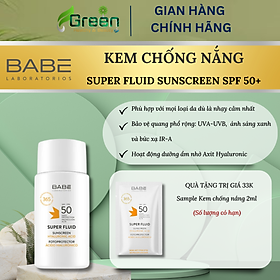 Kem chống nắng BABE Super Fluid Sunscreen SPF50 50ml