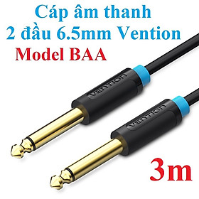 6.5 male ra 6.5 male  Cáp audio hai đầu 6.5mm Vention BAABI - Hàng chính