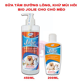 Sữa Tắm Cao Cấp Dưỡng Lông Khử Mùi Hôi Cho Chó Mèo Bio Jolie - YonaPetshop - 450ml