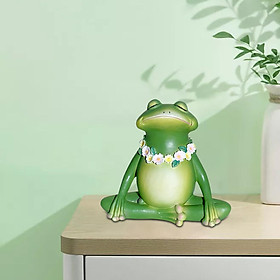 Nordic Frog Statue Resin Handmade Animal Figurine for Home Desktop Hotel