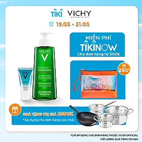 Bộ Sản Phẩm Gel Rửa Mặt Làm Sạch Sâu, Giảm Bã Nhờn Và Se Khít Lỗ Chân Lông VICHY Normaderm Phytosolution Intensive Purifying Gel