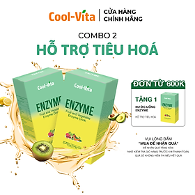 Combo 2 Hộp Nước Uống Bổ Sung Enzyme Chiết Xuất Từ Trái Cây và Rau Củ Hỗ Trợ Tiêu Hoá, Thanh Lọc Cơ Thể Coolvita