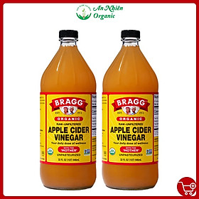 Combo giấm táo BRAGG Hữu cơ Nhập khẩu USA chai 946ml