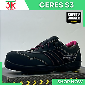 Giày Bảo hộ lao động Safety Jogger CERES S3 Nữ Cao Cấp Chống đinh Chống Trơn Trượt, Chống va đập, Chống tĩnh điện sử dụng trong Công Trình Xây Dựng , Phân xưởng sản xuất