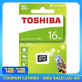 Thẻ nhớ MicroSDHC Toshiba M203 UHS-I U1 16GB 100MB/s (Đen) - Hàng chính hãng