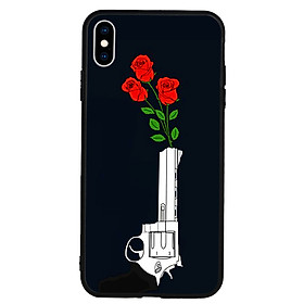 Ốp lưng viền TPU cao cấp cho điện thoại Iphone Xs Max - Rose 07