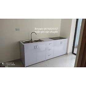 Mua Tủ bếp 2 chậu mặt gạch nhựa đài loan