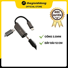 Mua Cáp chuyển đổi 2 cổng Light-ning sang 3.5mm Xmobile TS-E123 Xám - Hàng chính hãng