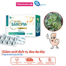 Viên uống giảm đau dạ dày Sanofia - giảm acid dịch vị, trào ngược, ợ hơi, ợ chua, đau thượng vị từ cây chè dây- Hộp 30 viên - Thomsoncare