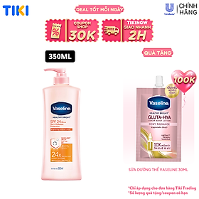 Sữa Dưỡng Thể 350Ml Vaseline Dưỡng Ẩm Sáng Da Chống Nắng Spf24Pa++ Sun + Pollution Protection Bảo Vệ Da Tới 4H Với Spf 24 Pa++