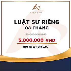 Hình ảnh VOUCHER - [LSR002] - LUẬT SƯ RIÊNG 03 THÁNG - Công ty Luật Apra